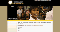 Desktop Screenshot of donate.cdrewu.edu