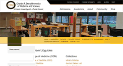 Desktop Screenshot of library.cdrewu.edu